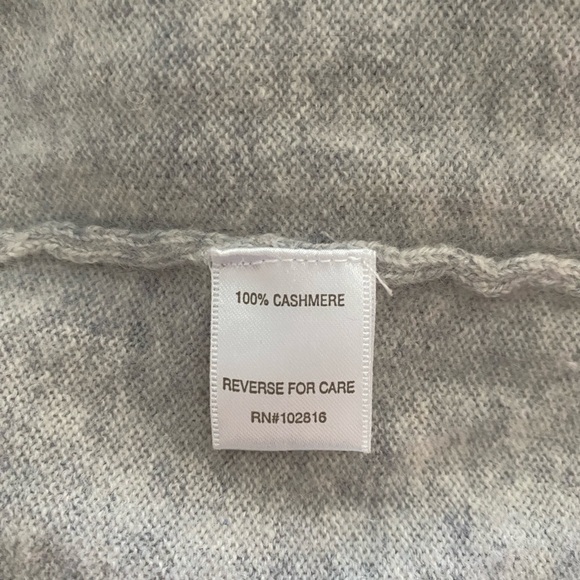 Garnet Hill Gray 100% Cashmere Easy Duster Cardigan Sweater Sz S - Picture 9 of 16